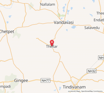 Map of Tellar, Tamil Nadu