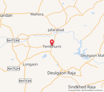 Map of Tembhurni, Maharashtra