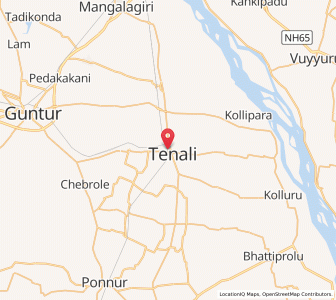 Map of Tenali, Andhra Pradesh