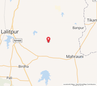 Map of Tenga, Uttar Pradesh