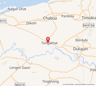 Map of Tengakhat, Assam