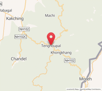 Map of Tengnoupal, Manipur