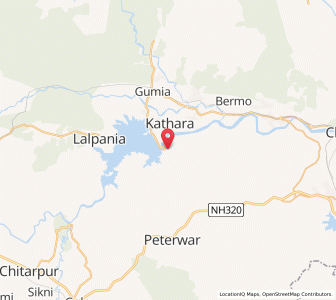 Map of Tenu, Jharkhand