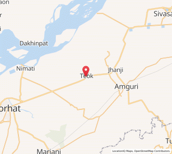 Map of Teok, Assam