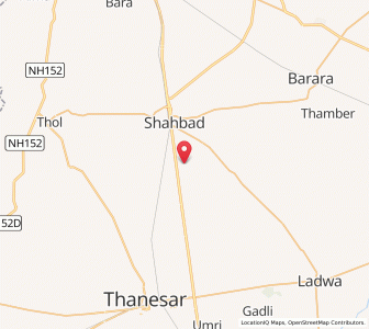 Map of Teora, Haryana