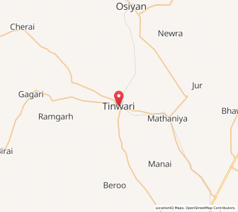 Map of Teori, Rajasthan