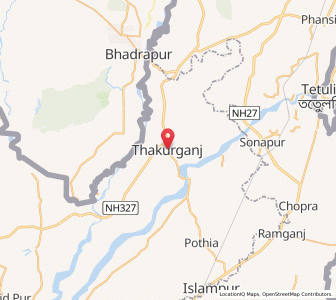 Map of Thakurganj, Bihar