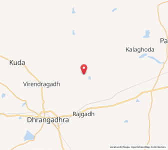 Map of Thala, Gujarat