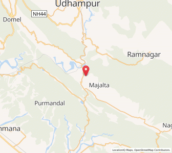 Map of Thalora, Kashmir