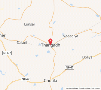 Map of Than, Gujarat