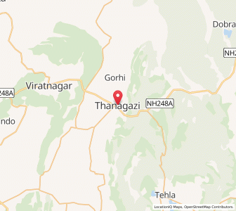 Map of Thana Ghazi, Rajasthan