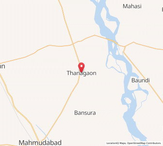 Map of Thanagaon, Uttar Pradesh