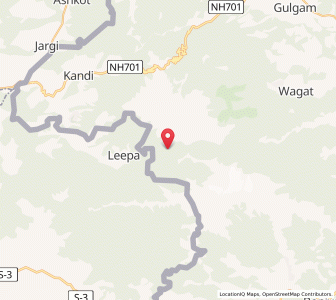 Map of Thanda Pani, Kashmir
