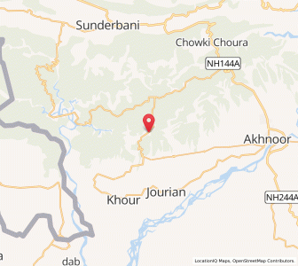 Map of Thandichoi, Kashmir