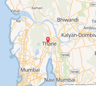 Map of Thane, Maharashtra