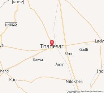 Map of Thanesar, Haryana