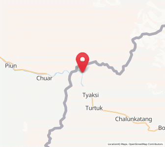 Map of Thang, Kashmir