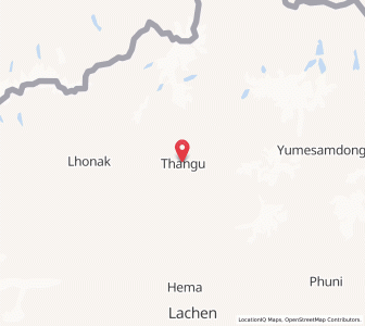 Map of Thanggu, Sikkim