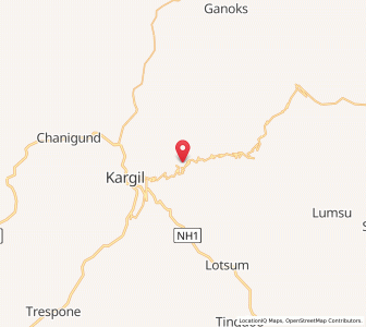 Map of Thanjok, Kashmir