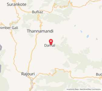 Map of Thannamang, Kashmir