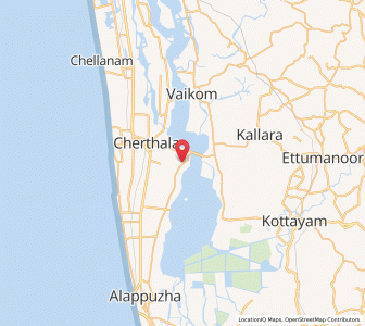 Map of Thanneermukkom, Kerala