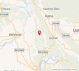 Map of Thaodapani, Kashmir