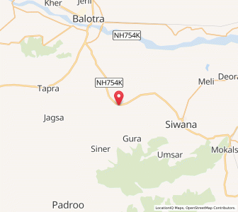 Map of Thapan, Rajasthan