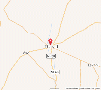 Map of Tharad, Gujarat
