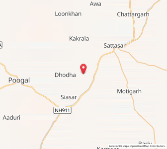 Map of Tharusar, Rajasthan