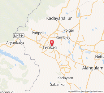 Map of Thenkasi, Tamil Nadu
