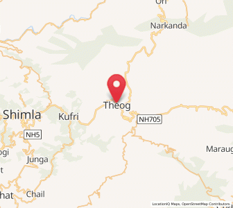 Map of Theog, Himachal Pradesh