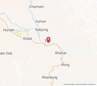 Map of Thirit, Kashmir