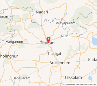 Map of Thiruthani, Tamil Nadu