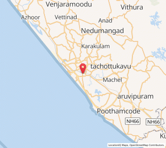 Map of Thiruvananthapuram, Kerala