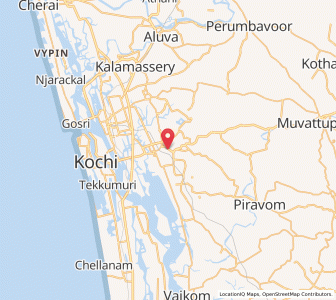 Map of Thiruvankulam, Kerala