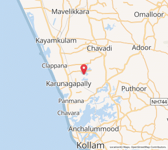 Map of Thodiyoor, Kerala
