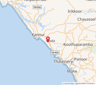 Map of Thottada, Kerala