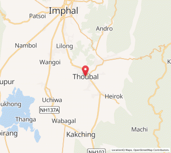 Map of Thoubal, Manipur