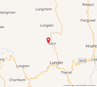 Map of Thudmpui, Mizoram