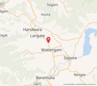 Map of Thukatpur, Kashmir