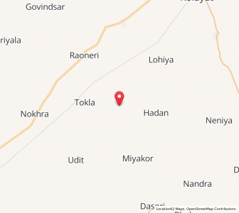 Map of Thumli, Rajasthan