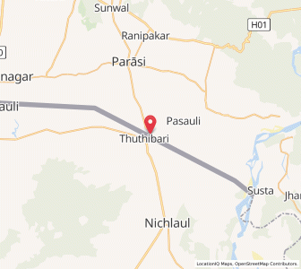 Map of Thuthibari, Uttar Pradesh