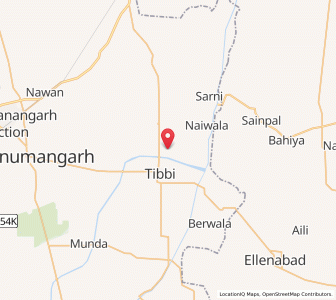 Map of Tibi, Rajasthan