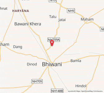 Map of Tigrana, Rajasthan