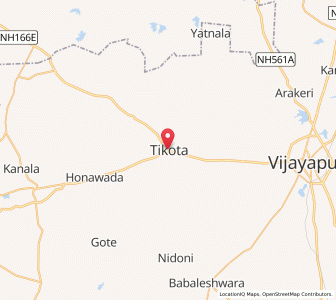 Map of Tikota, Karnataka