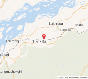 Map of Tikrikila, Meghalaya