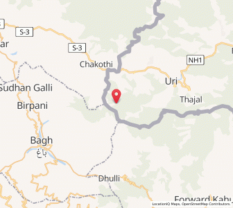 Map of Tilpatra, Kashmir