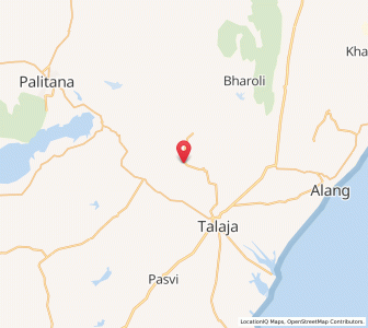Map of Timana, Gujarat