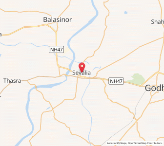 Map of Timba, Gujarat
