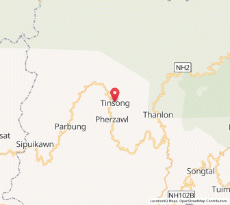 Map of Tinsong, Manipur